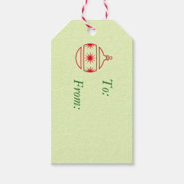 Cadeaubijslage - Ronde Boomornamenten Cadeaulabel