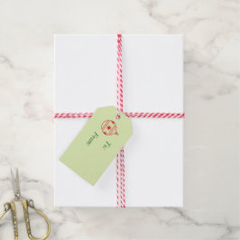 Cadeaubijslage - Ronde Boomornamenten Cadeaulabel