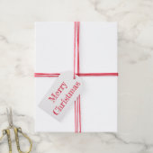 Cadeaubijslage - Surfende Kerstman en Kerstboom Cadeaulabel (Met Touw)