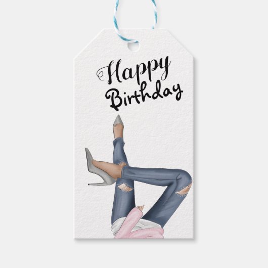 Cadeaubijslagen met stijl voor haar cadeaulabel (Voorkant)