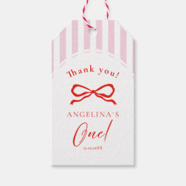 Cadeaubijslagers voor de eerste verjaardag van de  cadeaulabel