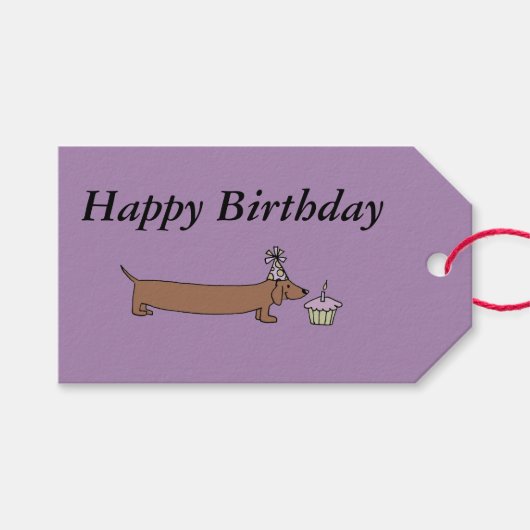 Cadeaubijslags - Dachung Met Cupcake Cadeaulabel (Voorkant (Horizontaal))