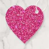 Cadeaubijslags etiketten Nep glitters Roze accent (Achterkant)