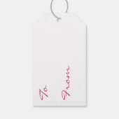 Cadeaubijslaters - Gefeliciteerd Roze Voetafdrukke Cadeaulabel (Achterkant)