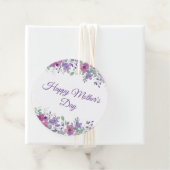 Cadeaubijslip paarse bloem Moederdag Bedankjes Labels (In situ)