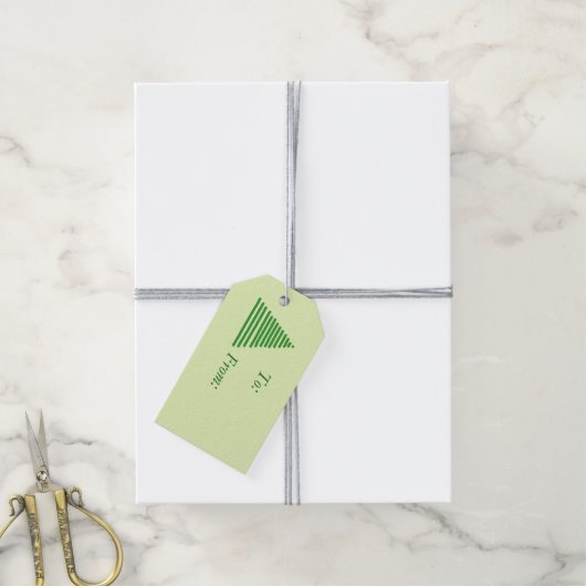 Cadeaubijsluiter - Grafische Boom Cadeaulabel (Met Touw)