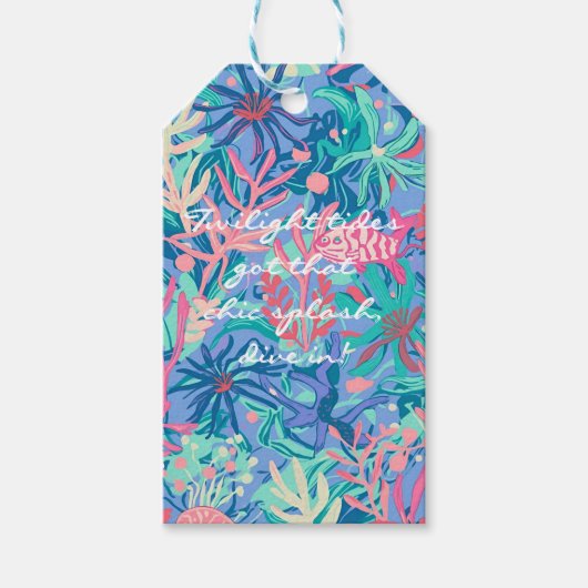 Cadeaubijsluiter in stijlvol grafisch ontwerp cadeaulabel (Voorkant)
