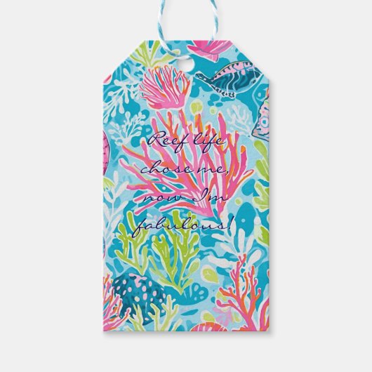 Cadeaubijsluiter in stijlvol grafisch ontwerp cadeaulabel (Voorkant)
