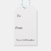 Cadeaubijsluiter met persoonlijke boodschap cadeaulabel (Achterkant)