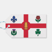 Cadeaubijsluiter met vlag van Montreal, Canada Cadeaulabel (Achterkant Horizontaal)