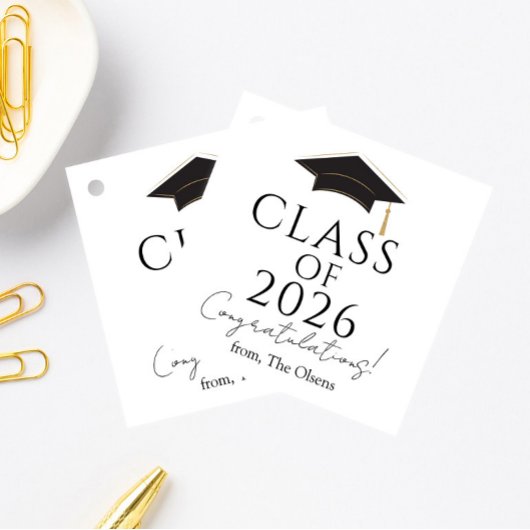 Cadeaubijsluiter voor de klas van 2026 bedankjes labels
