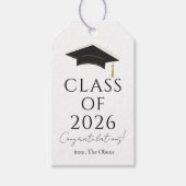 Cadeaubijsluiter voor de klas van 2026 cadeaulabel (Voorkant)
