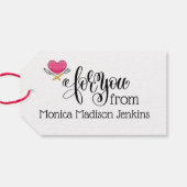 Cadeaubijsluiter voor eten cadeaulabel (Achterkant Horizontaal)