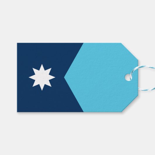 Cadeaublaadje met vlag van Minnesota, VS Cadeaulabel (Voorkant (Horizontaal))