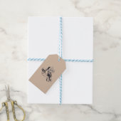 Cadeaublaadje voor kinderen met crossmotor cadeaulabel (Met Touw)