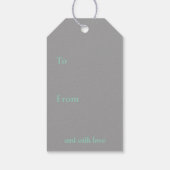 Cadeaublaadjes - Blauwe Achtergrond Grijze Ster Cadeaulabel (Achterkant)