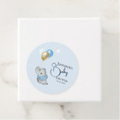 Cadeaublaadjes Blauwe Olifant Bedankjes Labels (In situ)