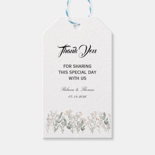 Cadeaublaadjes Bos Wilde Bloemen Cadeaulabel (Voorkant)