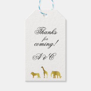 Cadeaublaadjes Gouden Jungle Dieren Cadeaulabel