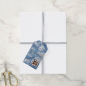 Cadeaublaadjes met aangepaste naam en foto cadeaulabel (Met Touw)