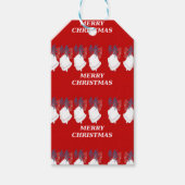 Cadeaublaadjes "Prettig Kerstfeest" – Rode rand Cadeaulabel (Voorkant)