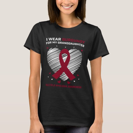 Cadeaubloedkanker kleindochter multipel myeloom t-shirt (Voorkant)