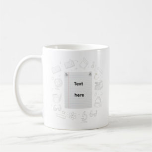 Cadeaubloemboekontwerp voor leraren koffiemok