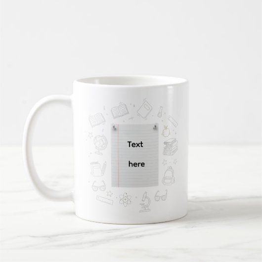 Cadeaubloemboekontwerp voor leraren koffiemok (Links)