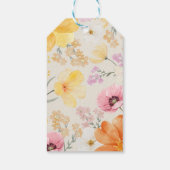 Cadeaubloemstuk Pastel Perzik Roze Geel Cadeaulabel (Achterkant)