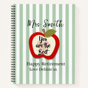 Cadeaublok voor gepensioneerde leerkracht, Mooie A Notitieboek