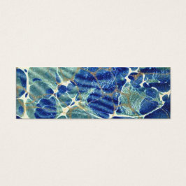Cadeauboek Blauw Batik Marmeren Bladwijzer Mini Visitekaartjes
