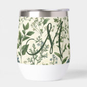 Cadeauboeket met initiaal in saliegroene botanisch (Links)