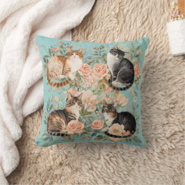 Cadeauboeket voor vintage botanische cottagecore k kussen