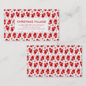 Cadeauboetiek Red Mittens Ski of Christmas Village Visitekaartje (Voorkant / Achterkant)