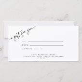 Cadeaubon (Achterkant)