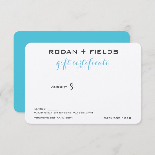 cadeaubon (Voorkant / Achterkant)