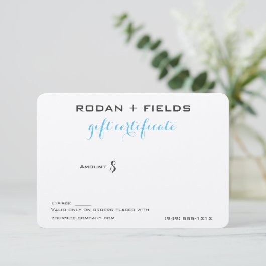 cadeaubon (Staand voorkant)