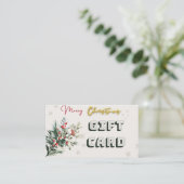 Cadeaubon $ 100 kerst visitekaartje (Staand voorkant)