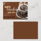 Cadeaubon 20% korting voor coffeeshops contactkaartje (Voorkant / Achterkant)
