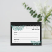 Cadeaubon 2 : Beauful Turquoise Butterfly Briefkaart (Staand voorkant)