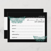 Cadeaubon 2 : Beauful Turquoise Butterfly Briefkaart (Voorkant / Achterkant)