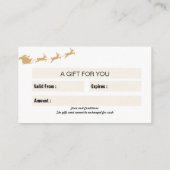 Cadeaubon $ 50 voor Marry Christmas Visitekaartje (Achterkant)