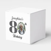 Cadeaubon 80ste verjaardagsfeest Foto Bedankdoosjes (Voorkant Zijde)