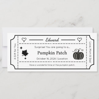Cadeaubon, Aangepast Cadeaukaart Ticket Kaart