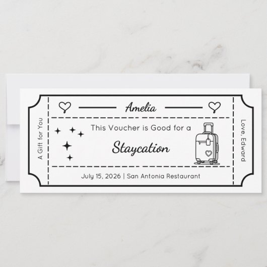 Cadeaubon, aangepaste cadeaukaart kaart (Voorkant)