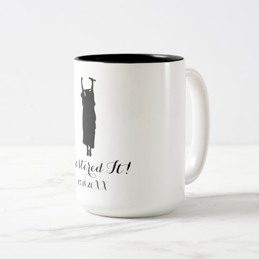 Cadeaubon Afstuderen masterprogramma Tweekleurige Koffiemok (Voorkant rechts)