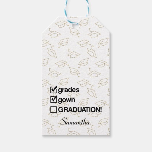 Cadeaubon Afstuderen op aangepaste naam | Funny Af Cadeaulabel (Voorkant)