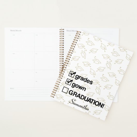 Cadeaubon Afstuderen op aangepaste naam | Funny Af Planner (Display)
