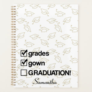 Cadeaubon Afstuderen op aangepaste naam Funny Af Planner