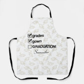 Cadeaubon Afstuderen op aangepaste naam | Funny Af Schort (Voorkant)